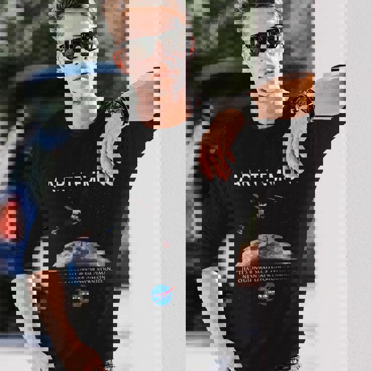 Nasa アルテミス オリオン ムーン インシグニア ミートボール ロゴ 長袖Tシャツ 彼への贈り物