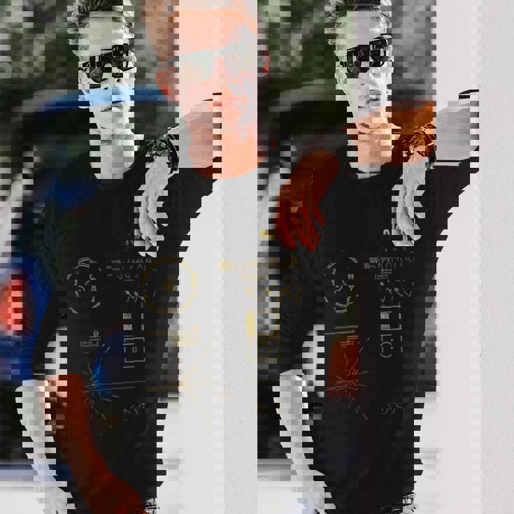 Nasaボイジャーゴールデンレコードメッセージワームロゴ有名 長袖Tシャツ 彼への贈り物