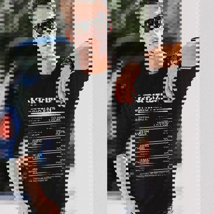 Natsumi 栄養成分表示 長袖Tシャツ 彼への贈り物