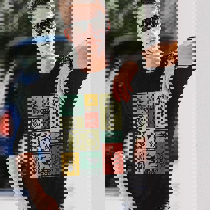 Nazca Linesナスカラインズ ペルージオグリフモンキー 宇宙飛行士 スパイダー レトロ 長袖Tシャツ 彼への贈り物