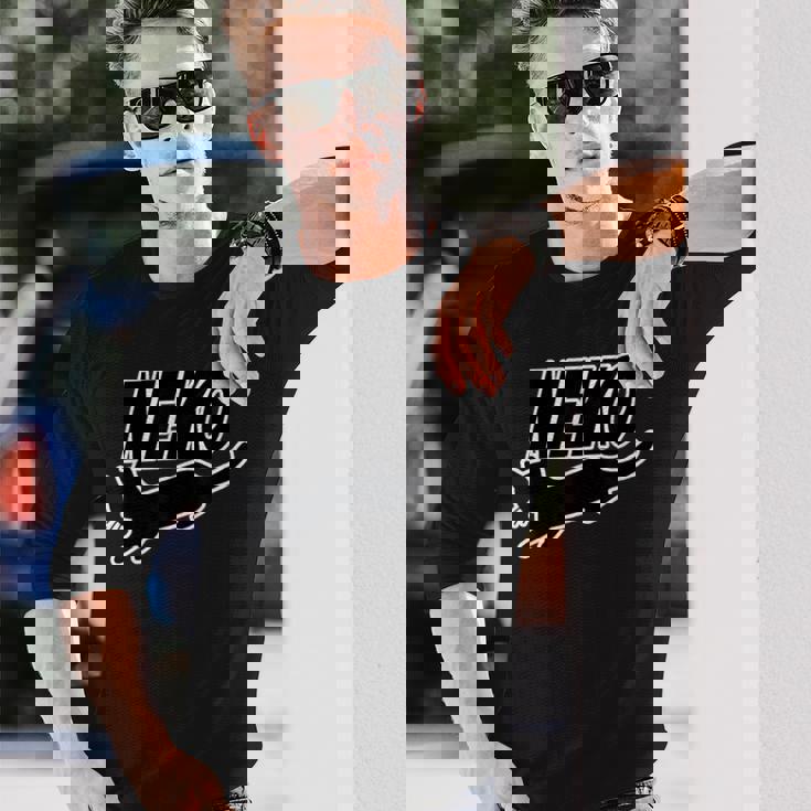 Neko 猫 ねこ《パロディ ブランド ロゴ》【変なtシャツ屋さん】文字 面白い イラスト 長袖Tシャツ 彼への贈り物