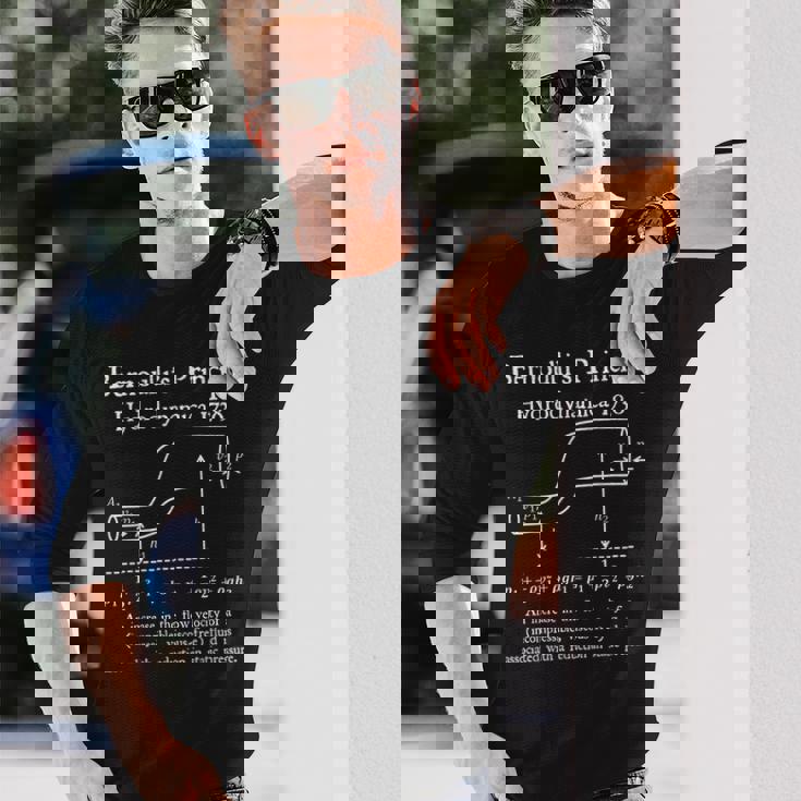 Nerdyintage ベルヌーイの原理物理数学教師 長袖Tシャツ 彼への贈り物