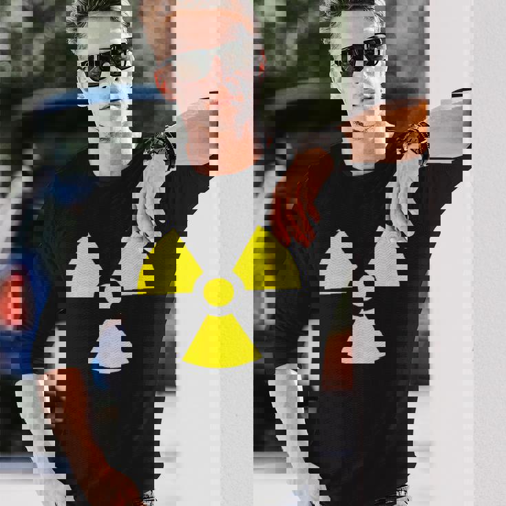 Nuclear 警告 放射線 危険 サイン 放射線活動 長袖Tシャツ 彼への贈り物