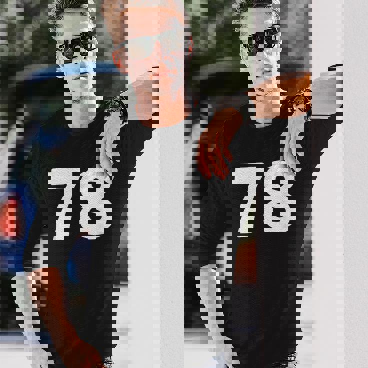 Number 78 、Eventy-8 ジャージ スポーツ 誕生日 長袖Tシャツ 彼への贈り物