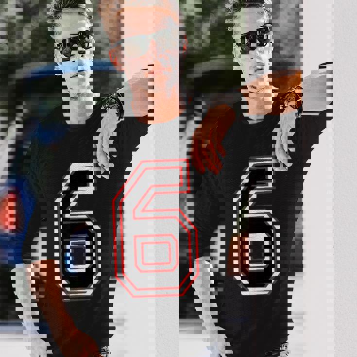 Number Numero 6 6番 長袖Tシャツ 彼への贈り物