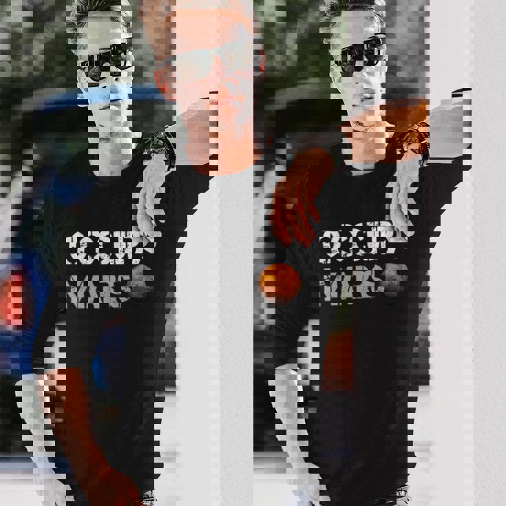 Occupy Mars シャツ 長袖Tシャツ 彼への贈り物