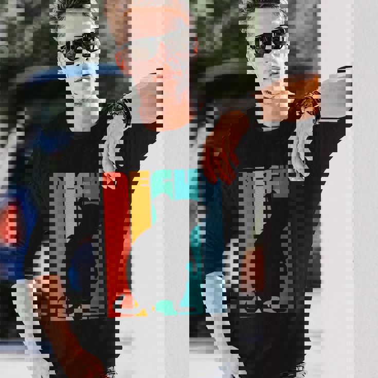 Octodon Degus 格言 ヴィンテージ シルエット レトロ デグ 長袖Tシャツ 彼への贈り物