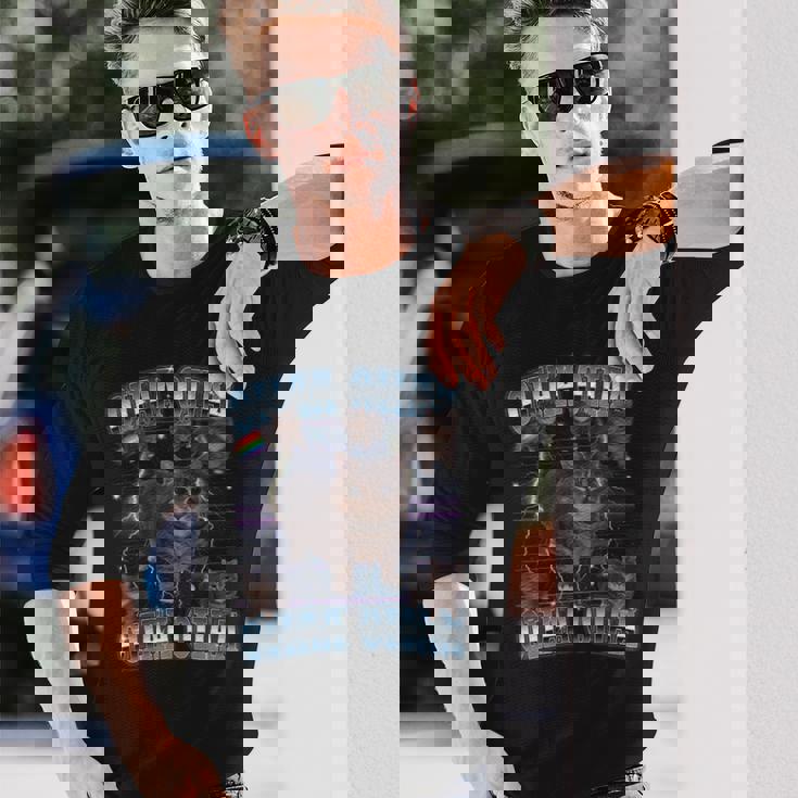 Oiia Oiia Cat スピニング キャット ミーム ファニー トレンディ キャット 長袖tシャツ 長袖Tシャツ 彼への贈り物