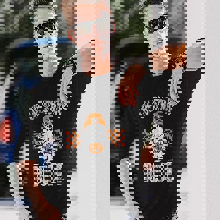 Onepooky Dude Ghost Dude ハロウィン 長袖Tシャツ 彼への贈り物