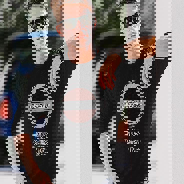 Ossan おっさん（車好き ロゴ エンブレム パロディ）【変なtシャツ屋さん】文字 メッセージ 面白い デザイン 長袖Tシャツ 彼への贈り物