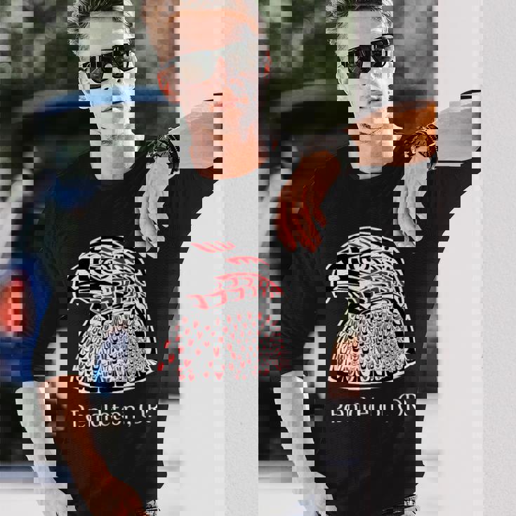 Pacific Nw ネイティブアメリカン インディアン イーグル ペンドルトン Or 長袖Tシャツ 彼への贈り物