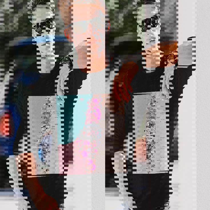 Palestine Map Palestinians Map 長袖Tシャツ 彼への贈り物