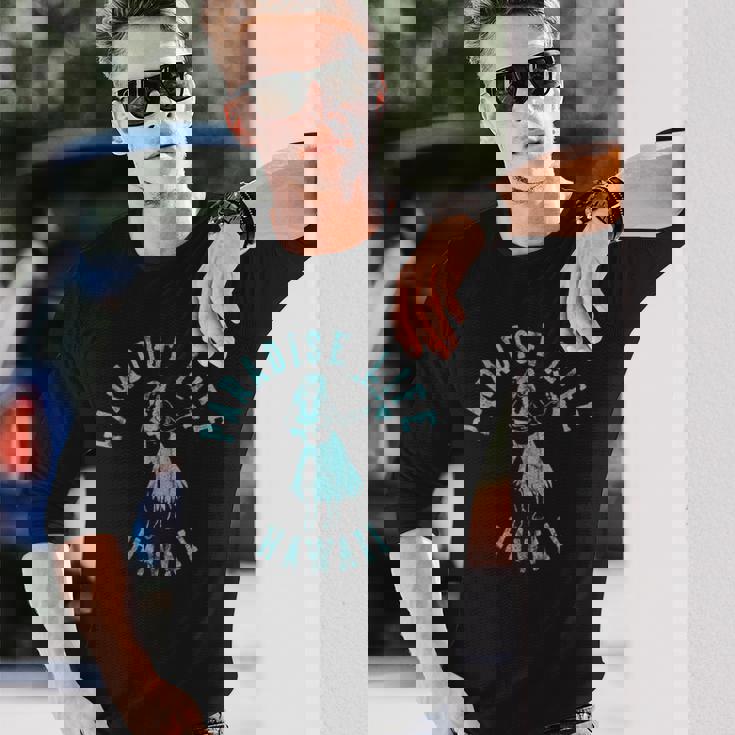 Paradise Life ハワイアロハフラガール ヴィンテージスタイル 長袖Tシャツ 彼への贈り物