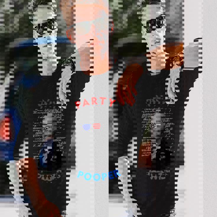 Party Pooper 面白い独立無党派投票者 7月4日 長袖Tシャツ 彼への贈り物