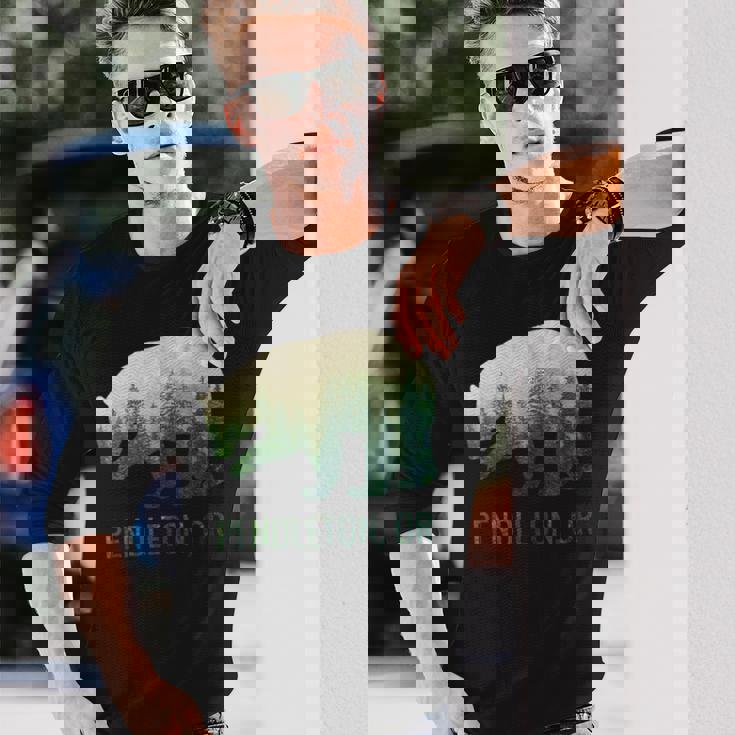 Pendleton Beartate Of Oregon Pacific Nw 野生動物 長袖Tシャツ 彼への贈り物