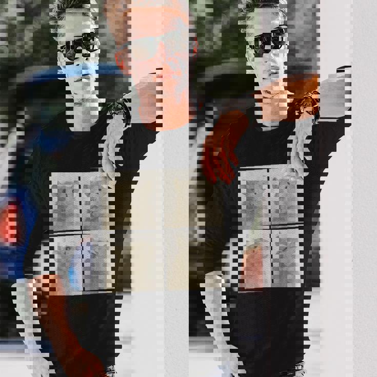 Photobooth おもしろ動物ネズミヴィンテージ自撮り写真撮影 長袖Tシャツ 彼への贈り物