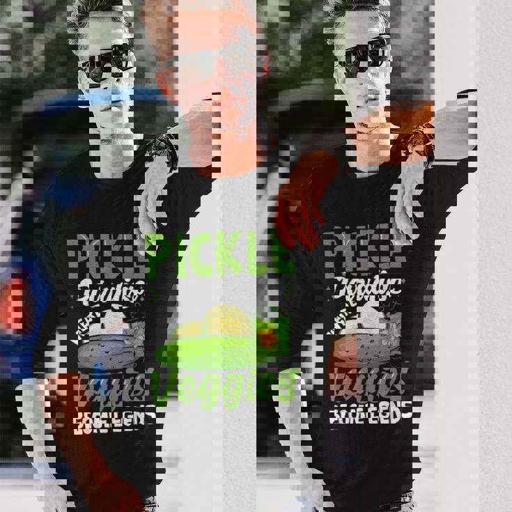 Pickle Paradiese Wherveggie For Pickle Paradiese ピクルスギフトとキュウリ用 長袖Tシャツ 彼への贈り物