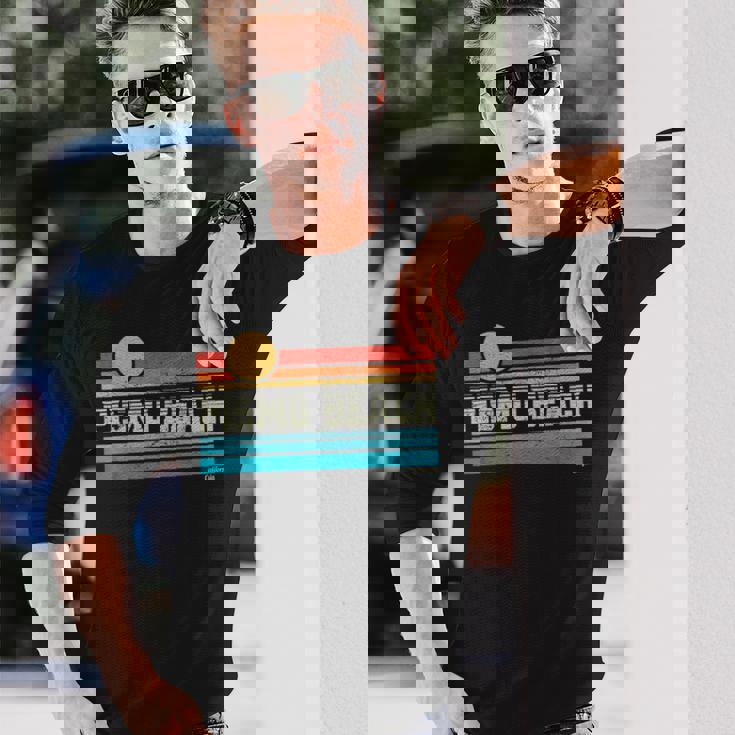 Pismo Beach ピズモビーチ カリフォルニア レトロ サンセット サーフ トリップ ラブ サーフィン 長袖Tシャツ 彼への贈り物