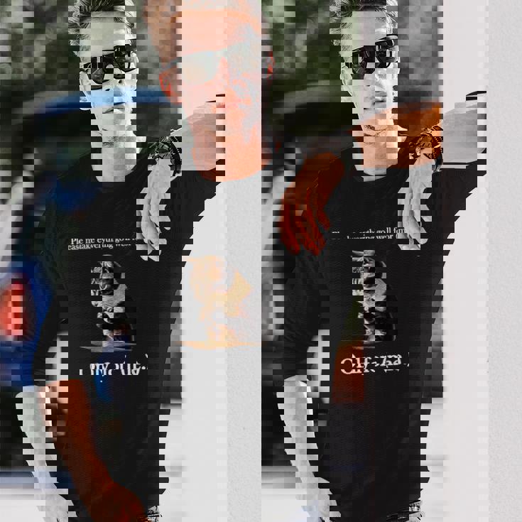 Please Make Everything Go Well For 私だけ 猫の言葉 長袖Tシャツ 彼への贈り物