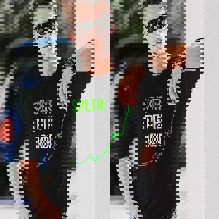 Pltr トゥザムーンストックティッカー Wsb 面白いミーム 長袖Tシャツ 彼への贈り物