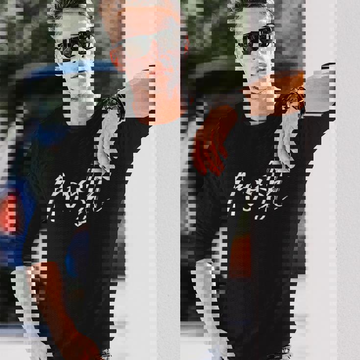 Posh Life スローガンプリント 最も上品な個人向け 長袖Tシャツ 彼への贈り物