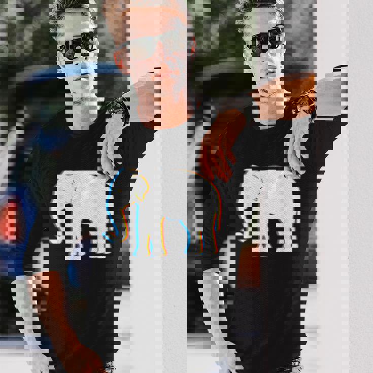 Psy Trance サイケデリックエレファントtシャツ 長袖Tシャツ 彼への贈り物