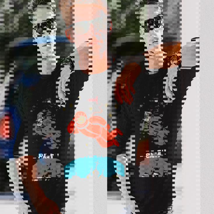 There's No God レトロ 無神論者 ユーリ ガガーリン スペース 長袖Tシャツ 彼への贈り物