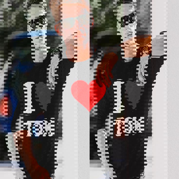 Red Heart I Love Tom 長袖Tシャツ 彼への贈り物