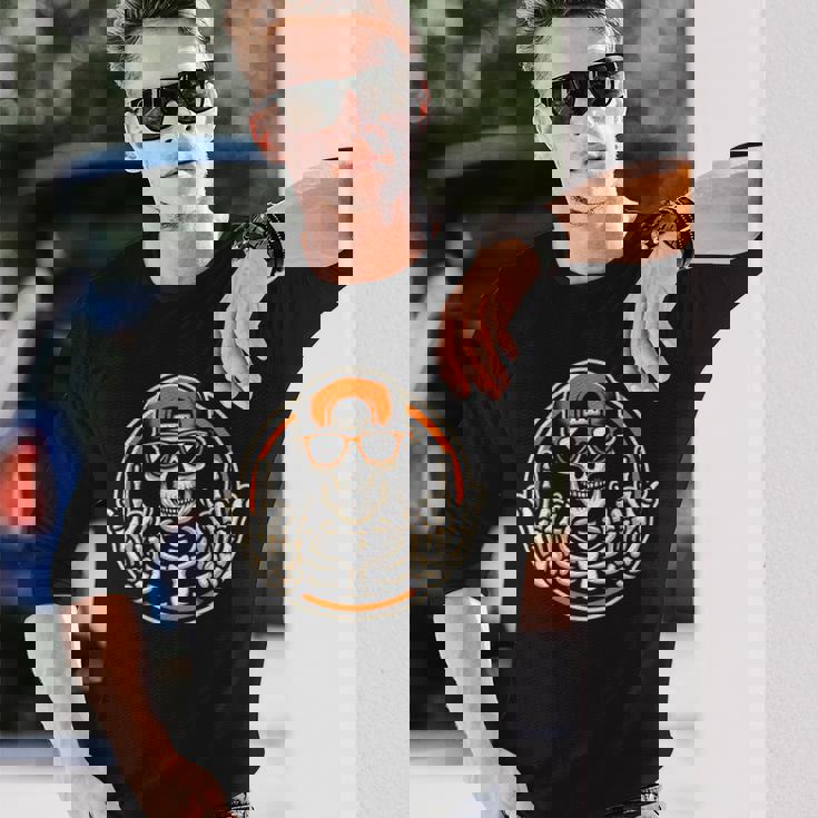 Rocker スケルトンキャップ スケーター 面白い ハロウィン パンクロック 男性 男の子 長袖Tシャツ 彼への贈り物