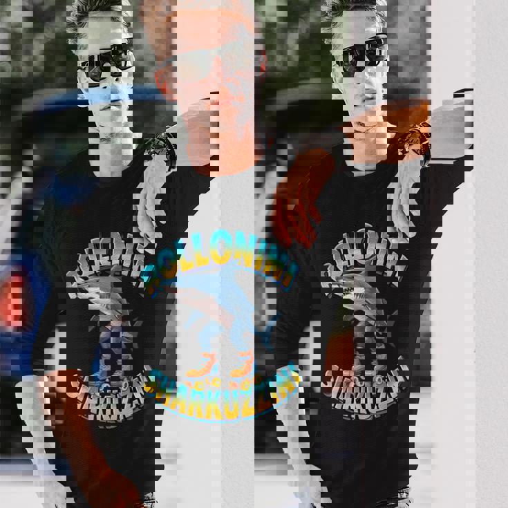 Rolloliniharkuzzini ミームローラーシャーク イタリアンブレインレッド 長袖Tシャツ 彼への贈り物