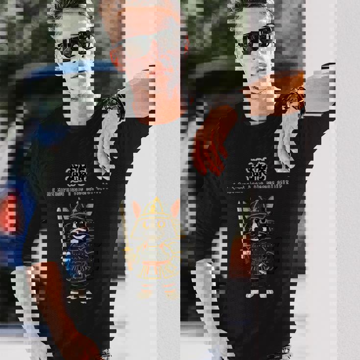 Samurai Cat Project Cat-Samurai Marimaru 長袖Tシャツ 彼への贈り物