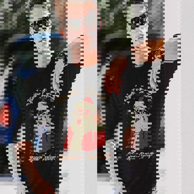 Santa's Favorite ソフトウェア開発者 面白いクリスマスサンタ 長袖Tシャツ 彼への贈り物