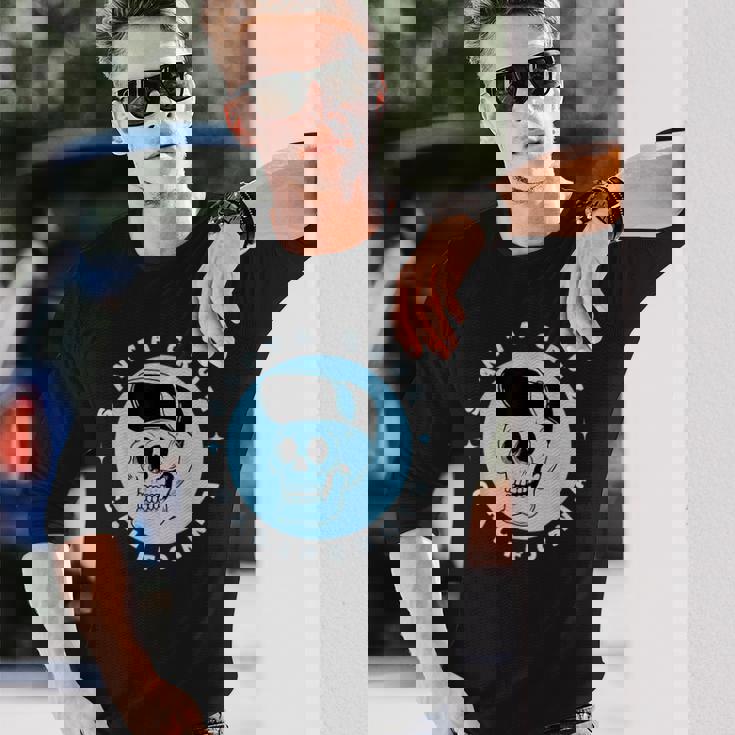 Santa Cruz California レトロ 80年代スケータースケルトン 長袖Tシャツ 彼への贈り物