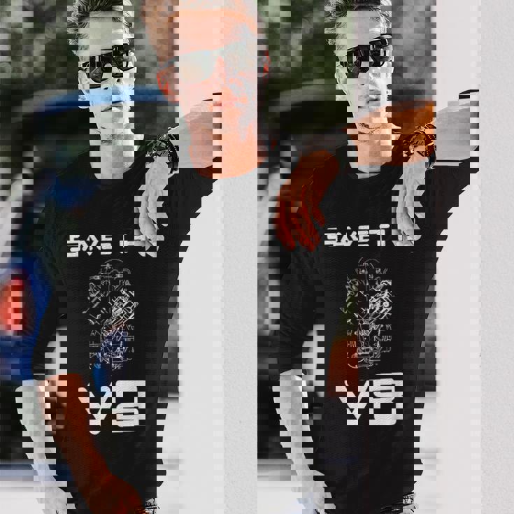 Save The8 カスタムカー マッスルカー クラシックカー オーナーメカニック 長袖Tシャツ 彼への贈り物