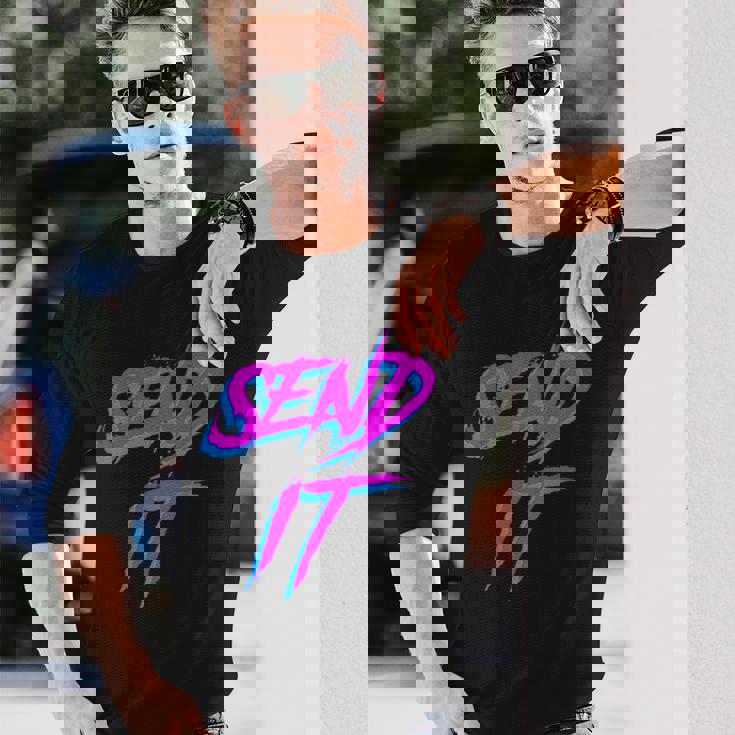 Send It Just Gotta スキー スノーボード Getendy モトクロス Moto 長袖Tシャツ 彼への贈り物