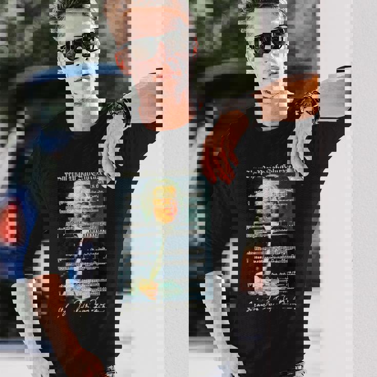 Sheep Mayafely Graze JS Bach Portrait &Ignature Music 長袖Tシャツ 彼への贈り物