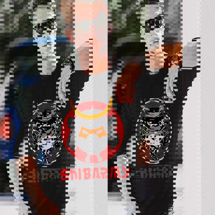 Shib Army クリプトホドルサムライ柴犬コイン 長袖Tシャツ 彼への贈り物