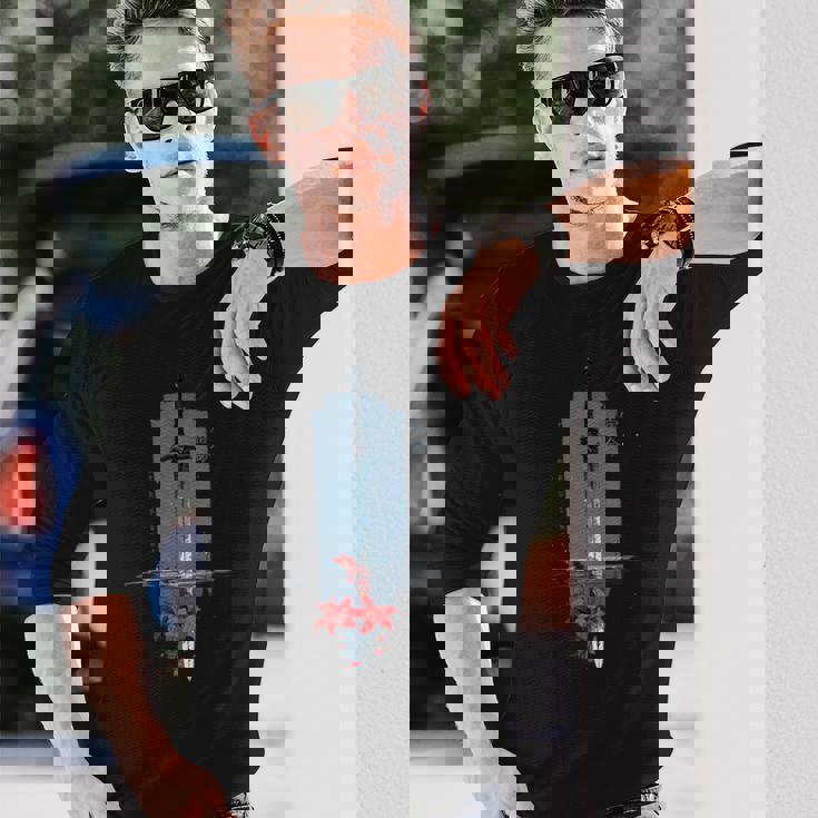 Spider Lily の 曼珠沙華 と アニメ の 戦士の剣 の エッジの効いたアニメ の 美的感覚 長袖Tシャツ 彼への贈り物