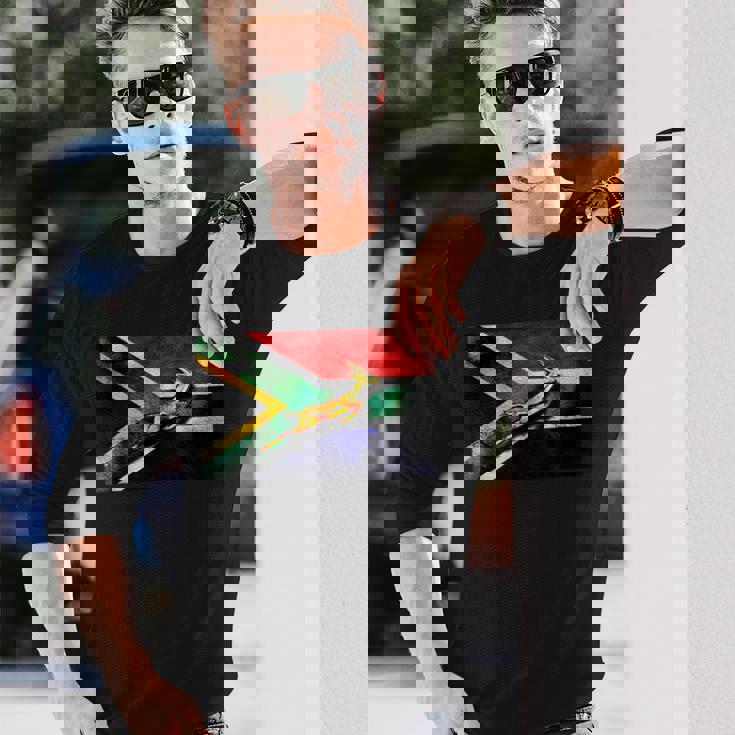 Springbok Bokke 南アフリカ国旗 ヴィンテージ ラグビー 長袖Tシャツ 彼への贈り物