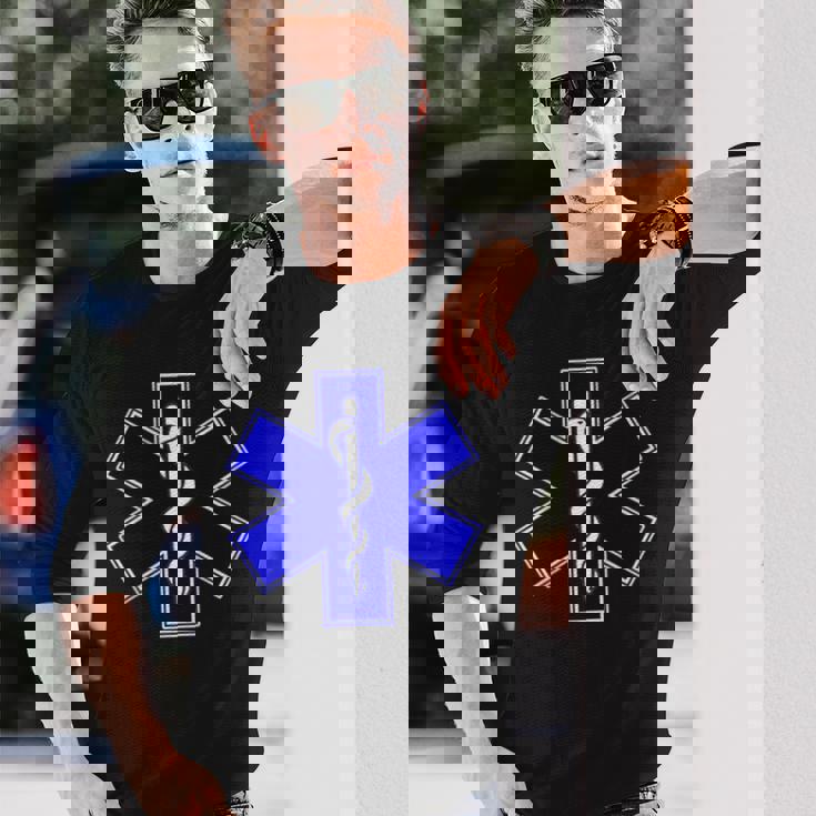 Star Of Life Rod Of Asclepius Emt Ems パラメディック メディック 長袖Tシャツ 彼への贈り物