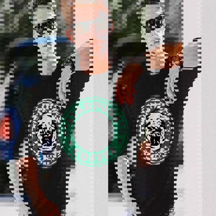 Starpugs コーヒーパグ 犬好き ギフト 長袖Tシャツ 彼への贈り物