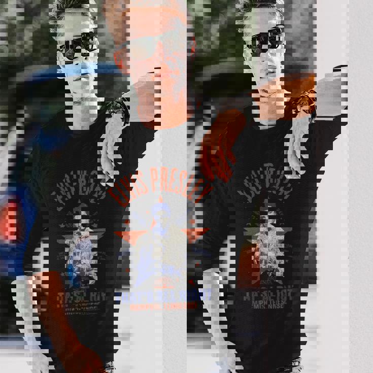 Sun Records X エルヴィス・プレスリー That's All Right 長袖Tシャツ 彼への贈り物