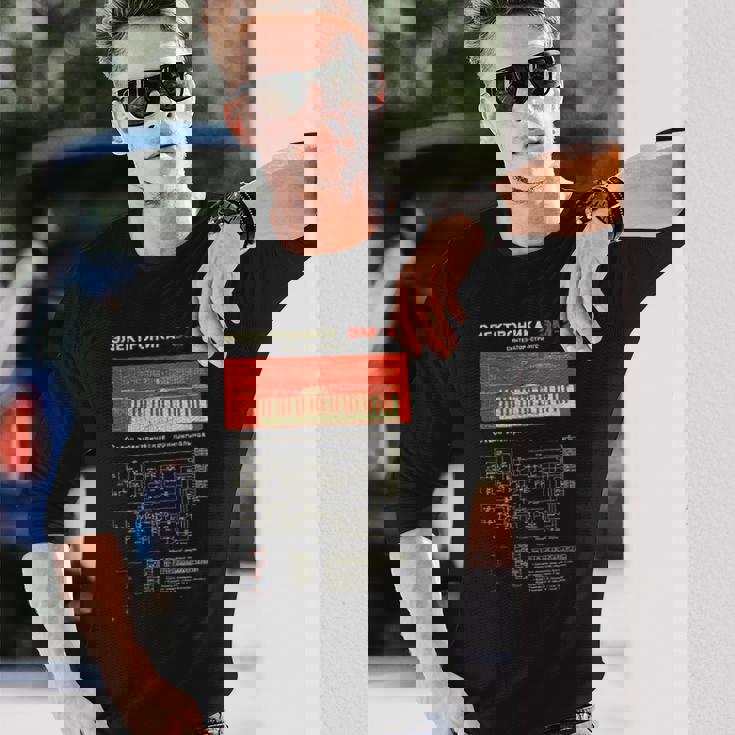 Synthesizer アナログロシアビンテージシンセテクノ酸腐敗 長袖Tシャツ 彼への贈り物