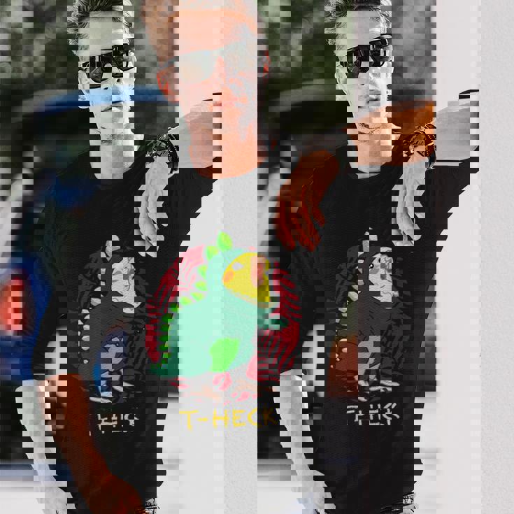 T Heck オカメインコ 面白い 恐竜 鳥 怒っているオウム 鳥 ミーム 長袖Tシャツ 彼への贈り物