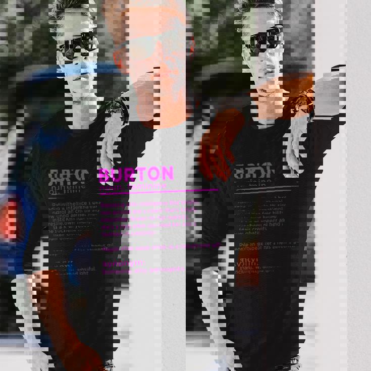 Team Burton 姓 誕生日や家族の集まりに 長袖Tシャツ 彼への贈り物