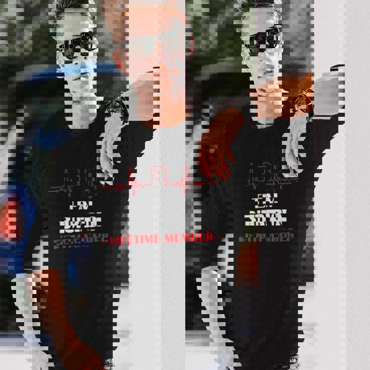 Team Burton 生涯メンバー 血液完全家族 長袖Tシャツ 彼への贈り物