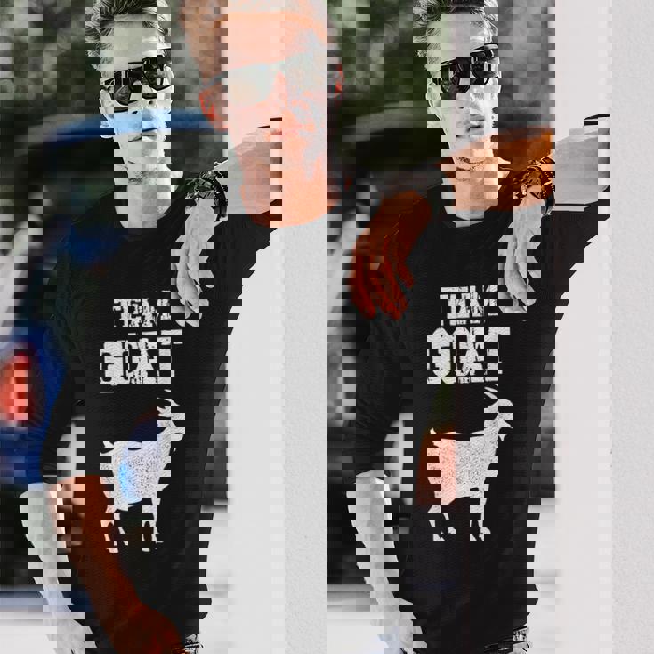 Team Goat Farm 動物 ヤギ好き 長袖Tシャツ 彼への贈り物