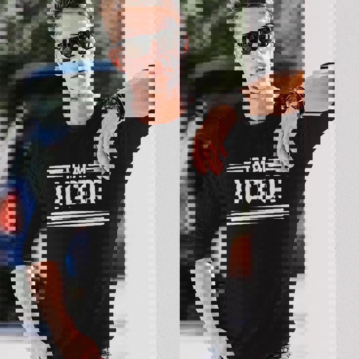 Teamictor ファミリーネーム 長袖Tシャツ 彼への贈り物