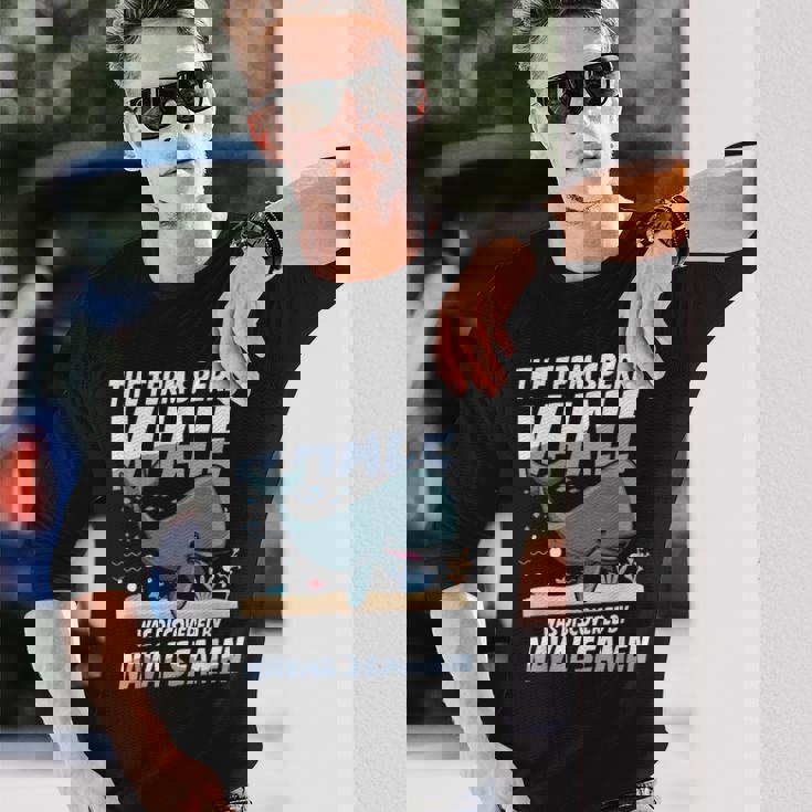 Term マッコウクジラ Was Discovered By Navaleamen 長袖Tシャツ 彼への贈り物