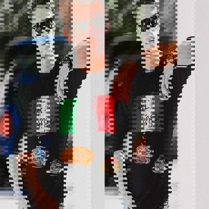 That's Amore ピザ パスタ好き イタリア料理 イタリア国旗 長袖Tシャツ 彼への贈り物